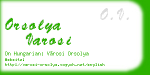 orsolya varosi business card